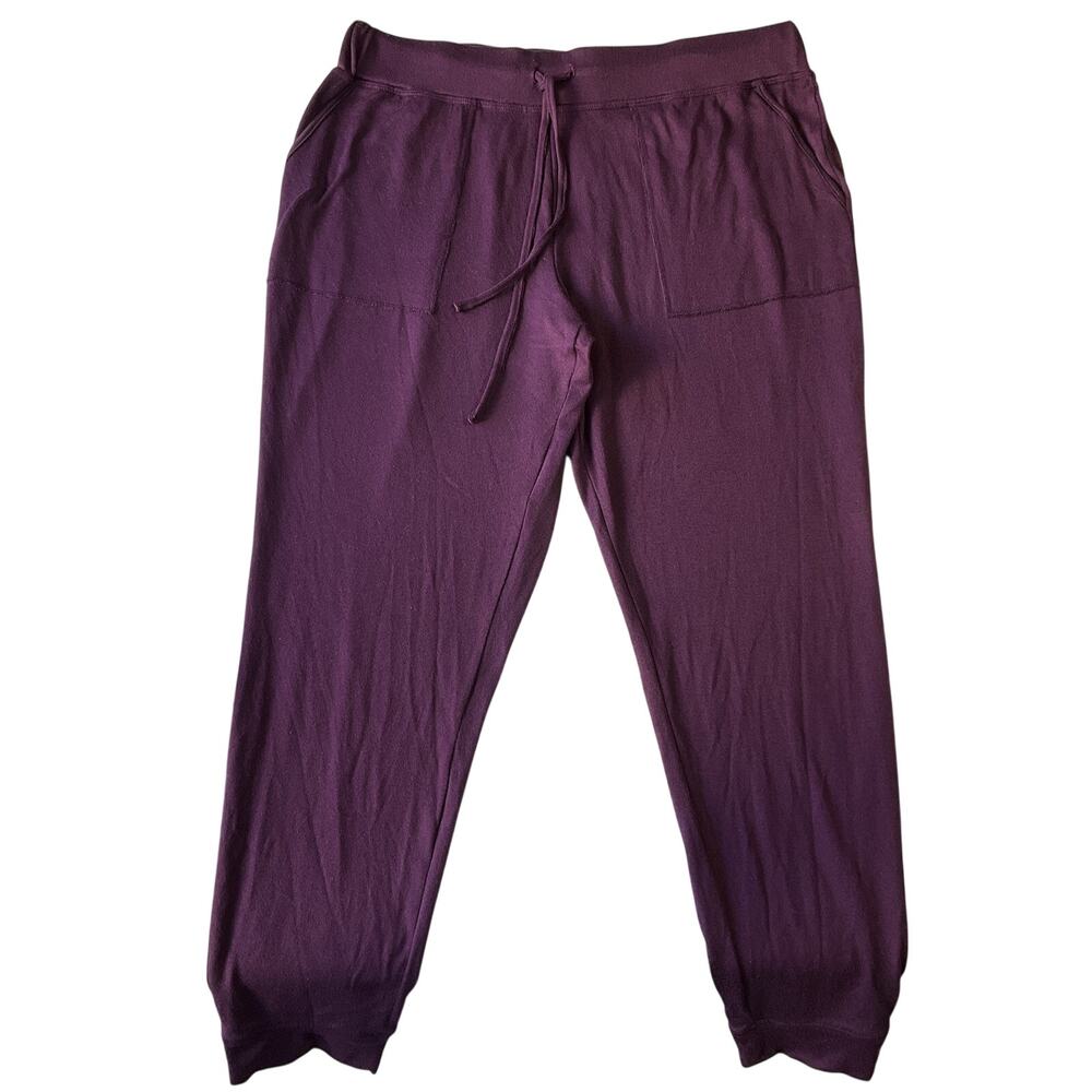 Secret Treasures Women Sleepwear L (12-14) Purple Pajama Pants 27" Inseam Pocket